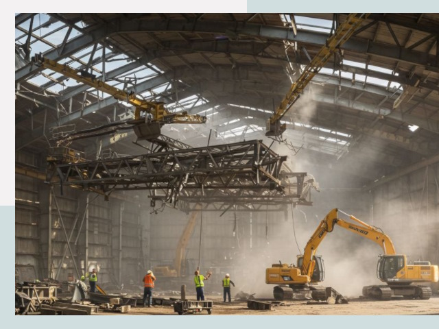 Демонтаж ангаров в Прохладном от 650 руб. за м²