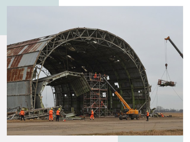 Демонтаж ангаров в Прохладном